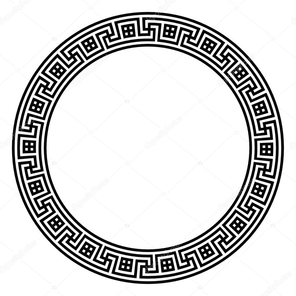 Circular vector Greek ornament