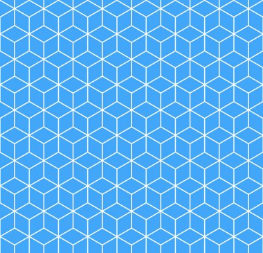 Mavi renkli vektör kesintisiz geometrik desen