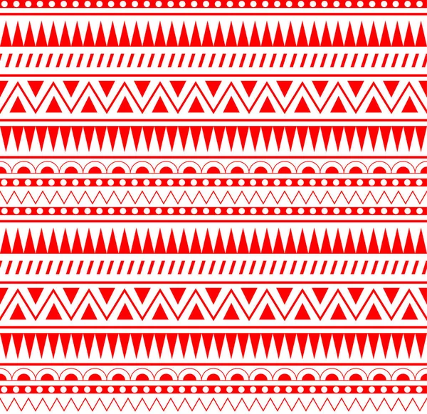 Vektor nahtloses Aztekenmuster, geometrisches Muster in roter Farbe — Stockvektor