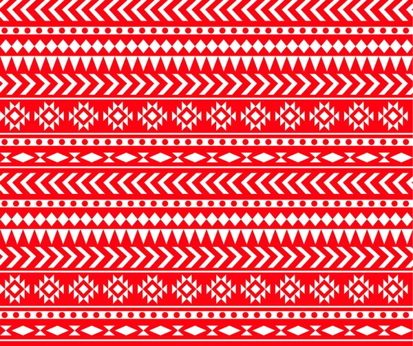 Motif vectoriel aztèque sans couture, motif géométrique en couleur rouge — Image vectorielle