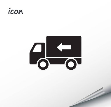 Vektör simgesi hızlı teslimat kaydırılan bir gümüş sayfası