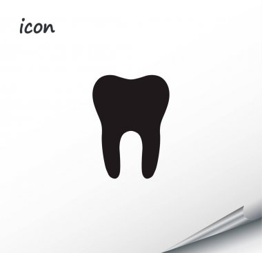 Vektör simge diş kaydırılan bir gümüş sayfası