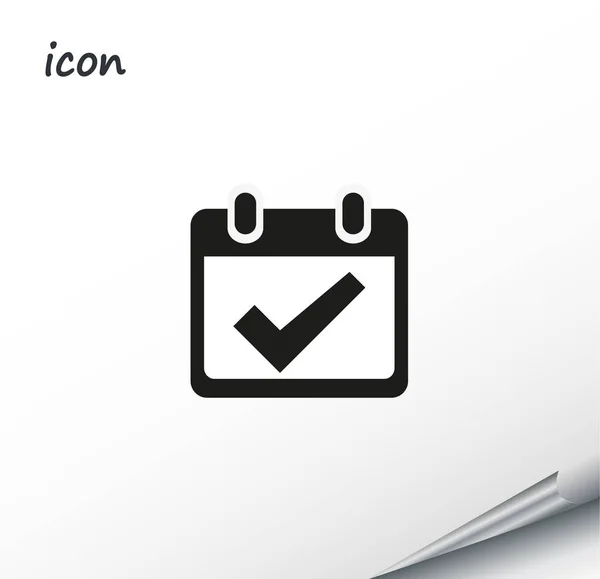 Vektorové ikony kalendáře na zalomený stříbrný list — Stockový vektor