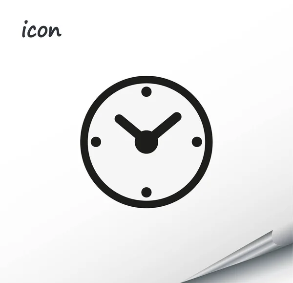 Vektör Saat simgesi kaydırılan bir gümüş sayfası — Stok Vektör
