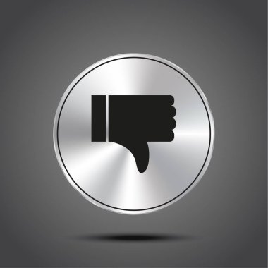 koyu arka plan üzerinde izole işareti vektör, metalik gibi gibi sembol simge vektör gibi