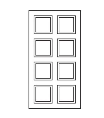 Eski kapı simgesi, izole illüstrasyon vektör. Basit tasarımı ile ahşap kapıyı kapatın