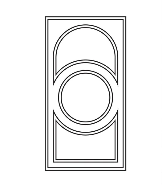 旧门图标，孤立的图矢量。关闭了木门与简单的设计 — 图库矢量图片