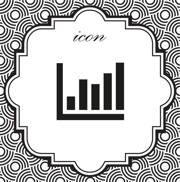 Vetor ícone infográfico, gráfico em um fundo geométrico —  Vetores de Stock