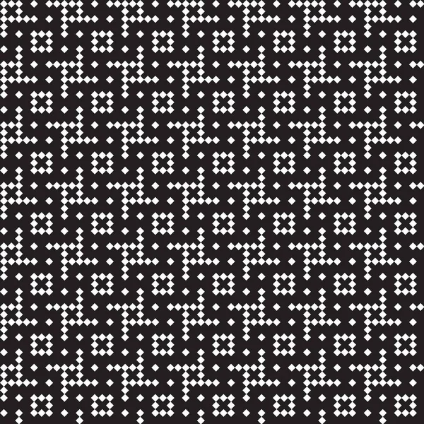 黒と白のシームレスな千鳥パターン背景 — ストックベクタ