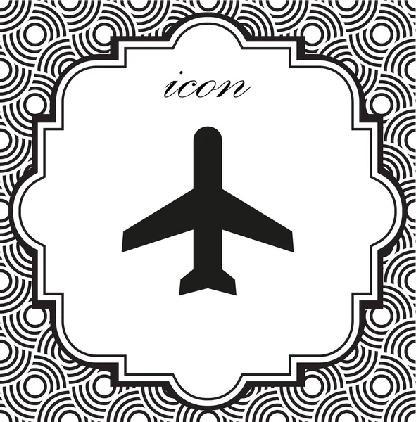 Vektorsymbol Flugzeug auf einem geometrischen Hintergrund — Stockvektor