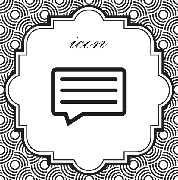 Icona vettoriale della chat, messaggio su sfondo geometrico — Vettoriale Stock