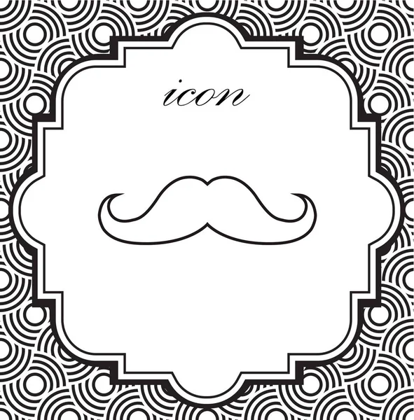 Vector icono bigote — Vector de stock