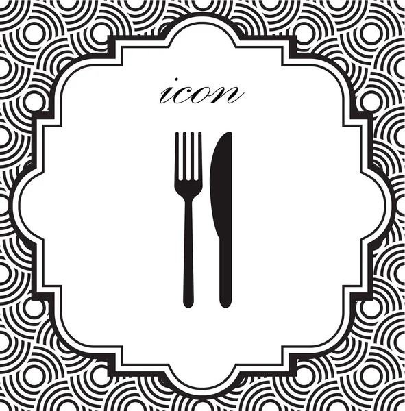 Fourchette à icône vectorielle avec couteau — Image vectorielle