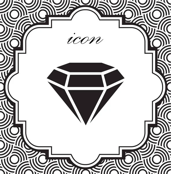 Vector ícone diamante — Vetor de Stock