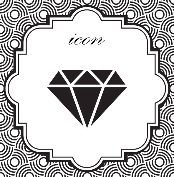 Vector ícone diamante —  Vetores de Stock