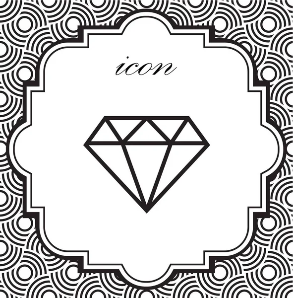 Vector icono de diamante — Vector de stock