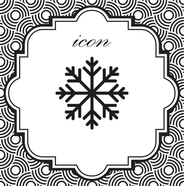 Vektorsymbol Schneeflocke — Stockvektor