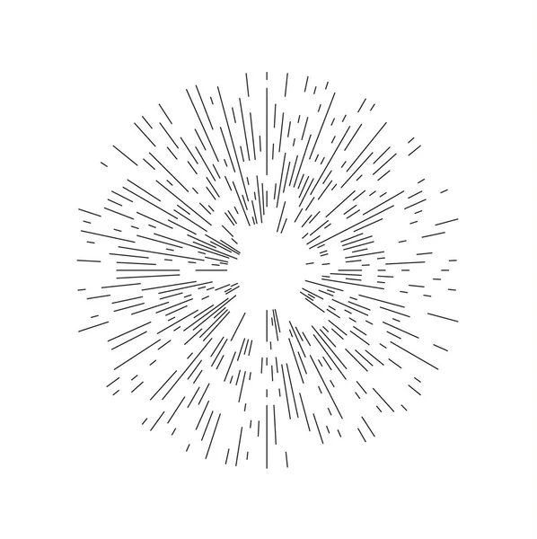 Elemento Raios Forma Geométrica Circular Abstrata Eps — Vetor de Stock