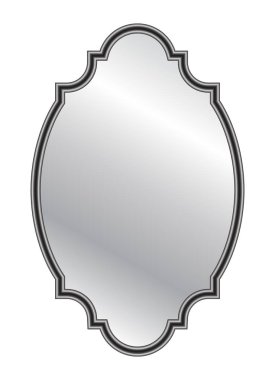 Vektör çizimi farklı zarif oval şekilli aynalar.