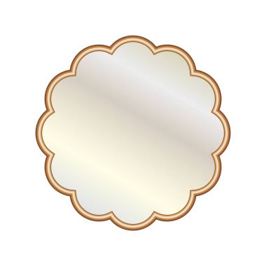 Vektör çizimi farklı zarif oval şekilli aynalar.