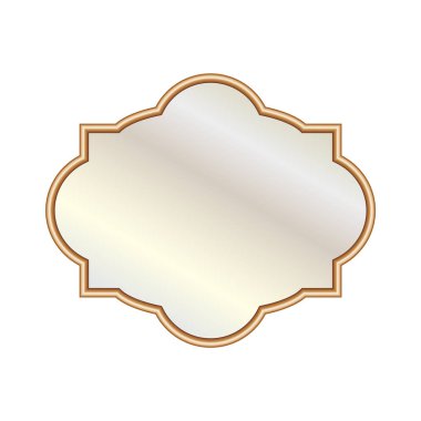 Vektör çizimi farklı zarif oval şekilli aynalar.