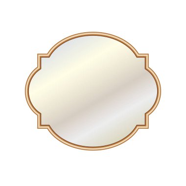 Vektör çizimi farklı zarif oval şekilli aynalar.