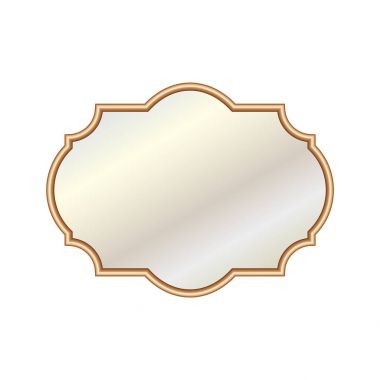 Vektör çizimi farklı zarif oval şekilli aynalar.