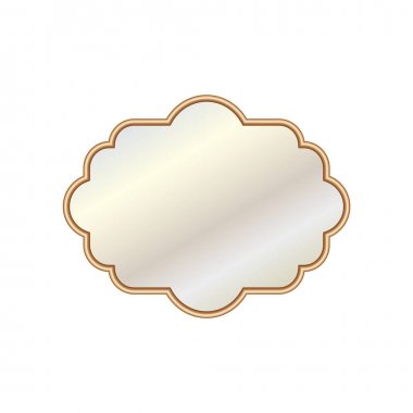 Vektör çizimi farklı zarif oval şekilli aynalar.