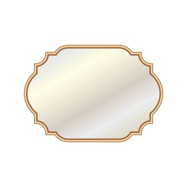 Vektör çizimi farklı zarif oval şekilli aynalar.