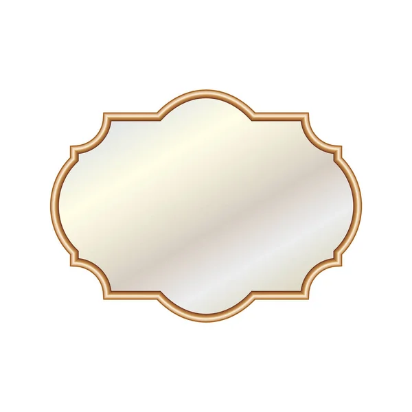 Vector Illustration different elegant oval shaped mirrors. — Stock Vector