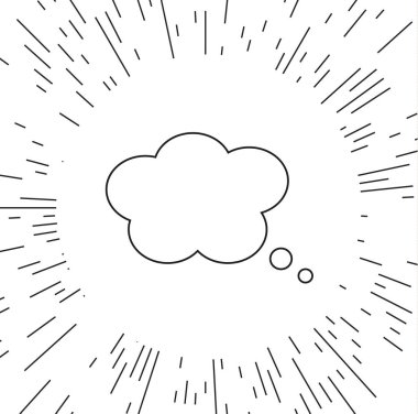 vektör simge konuşma balonları ışınları arka planı