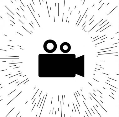 vektör simge Camcorder ışınları arka planı