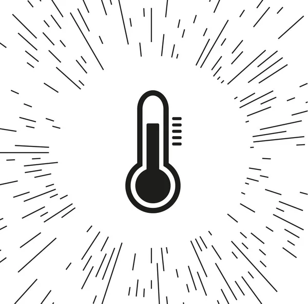 Vektör Simge Termometre Işınları Arka Planı — Stok Vektör