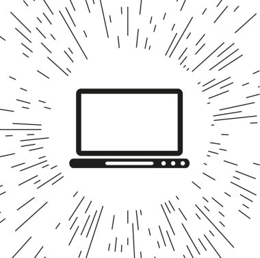 Vektör simgesi dizüstü ışınları arka planı