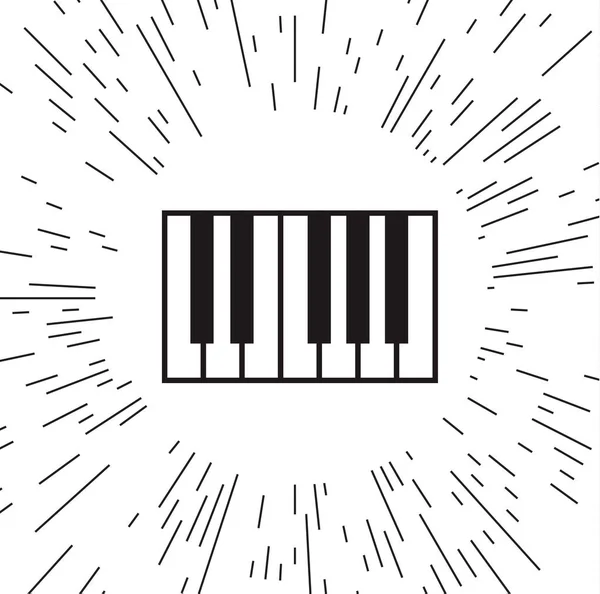 Icono Piano Vectorial Sobre Fondo Los Rayos — Archivo Imágenes Vectoriales