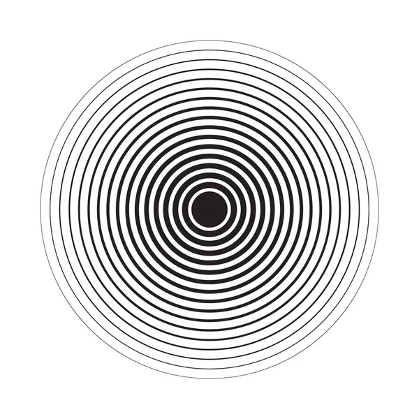 Concentric Circle Elements Backgrounds Padrão Círculo Abstrato Gráficos Preto Branco —  Vetores de Stock