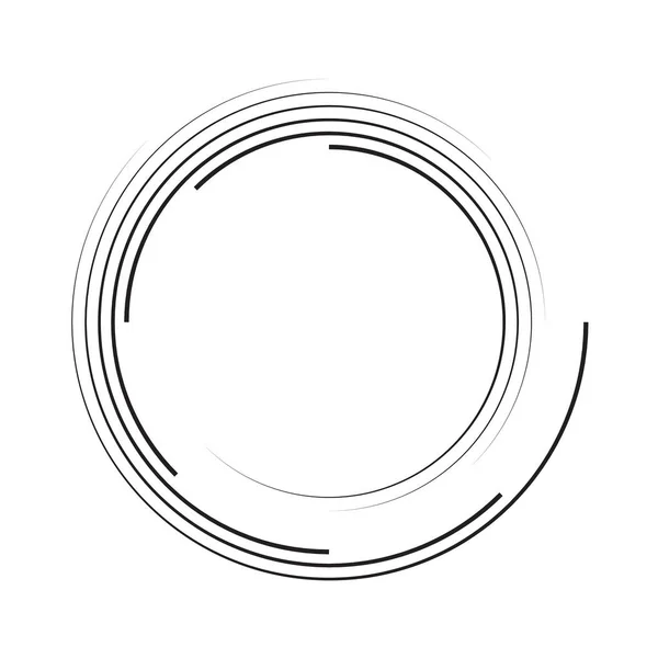 Concentric Circle Elements Backgrounds Padrão Círculo Abstrato Gráficos Preto Branco — Vetor de Stock