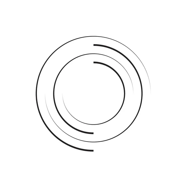 Concentric Circle Elements Backgrounds Padrão Círculo Abstrato Gráficos Preto Branco — Vetor de Stock