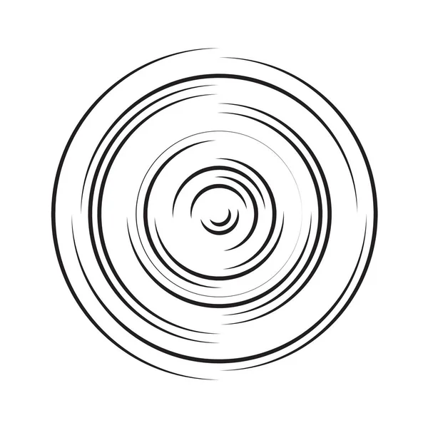 Concentric Circle Elements Backgrounds Padrão Círculo Abstrato Gráficos Preto Branco — Vetor de Stock