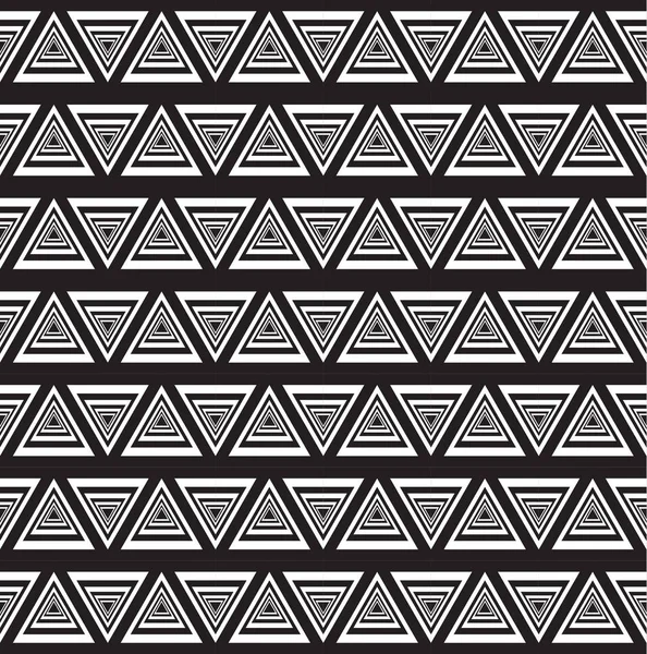 Seamless black - white geometric pattern — Stock Vector