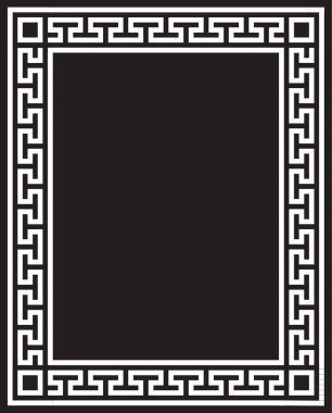 Dekoratif Yunan süsleme çerçeveyle