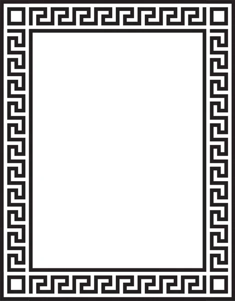 Decoratief frame met Griekse sieraad — Stockvector