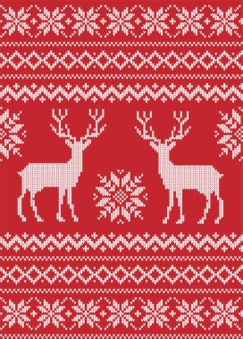 Şeffaf bir arkaplanda Noel ve Yeni Yıl deseni örülmüş