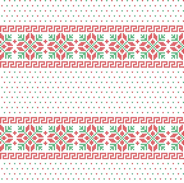 Stickad jul och nyår mönster på en transparent bakgrund — Stock vektor