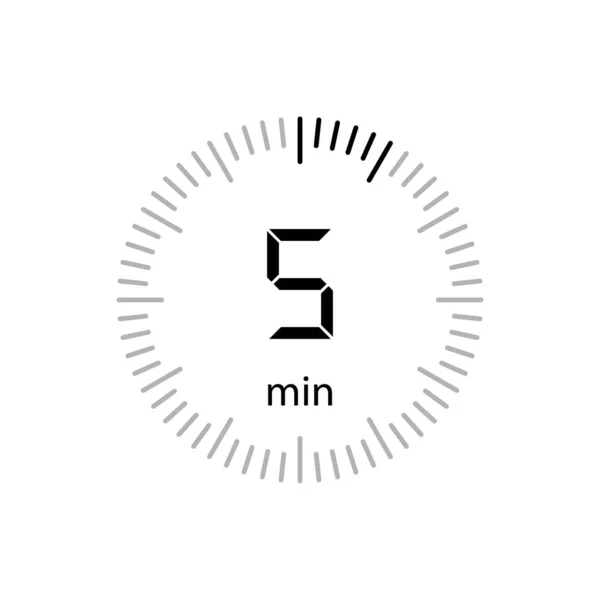 Stoppuhr Minuten Timer Icon Vektor Illustration — Stockvektor