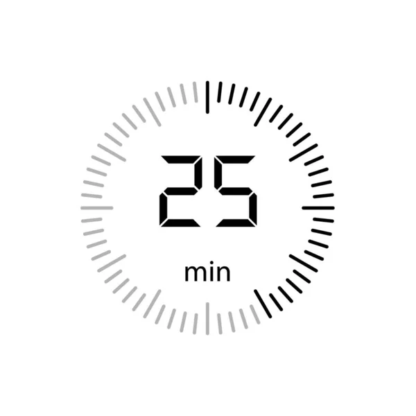 Kronometre dakikaları Zamanlayıcı Saat Simgesi Vektör İllüstrasyonu — Stok Vektör