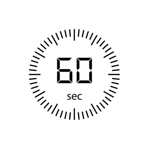 Stopwatch minuten Timer Klok Ikoon Vector Illustratie — Stockvector