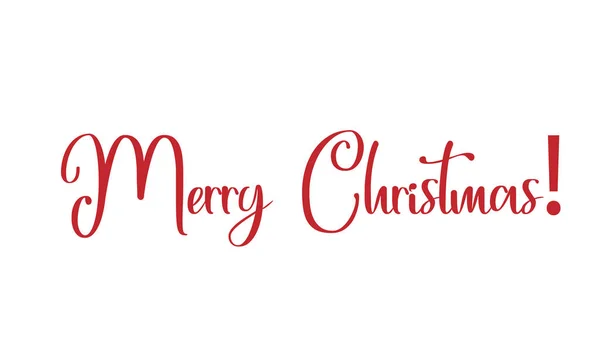 Merry Christmas text free hand design isolated on white background — ストックベクタ