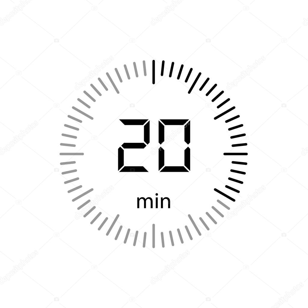 Stopwatch minutes Timer Clock Icon Vector Illustration