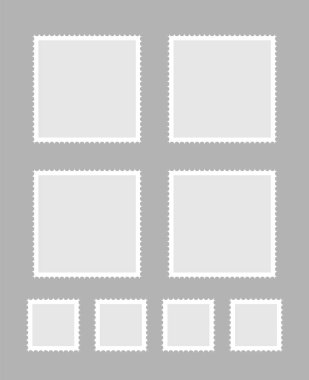 Posta pulları vektör vintage sınır posta posta. Damgalı kağıt.